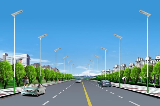 8m Pole 160W 5000K Solar Led Street Light With Inbuilt Battery
